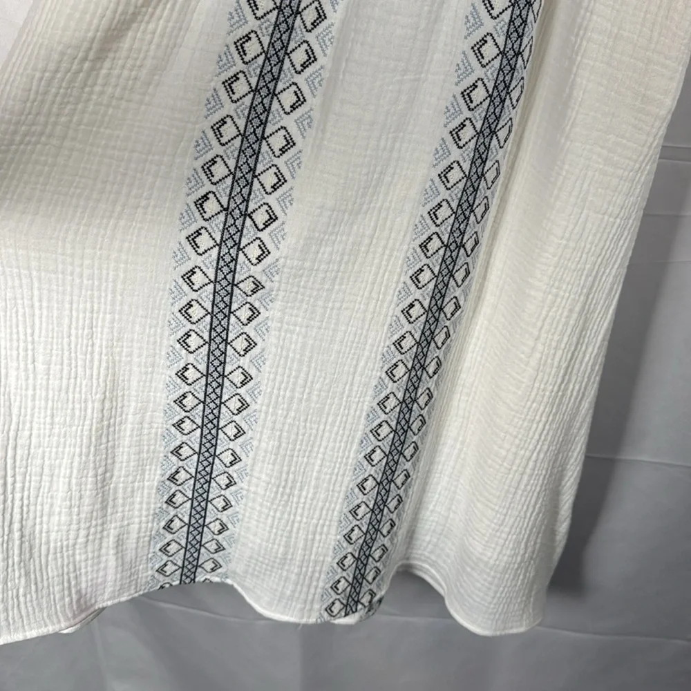 Faherty Catrina Maxi Dress NWT Organic Cotton Gauze Summer Embroidered Boho XS - Picture 6 of 15